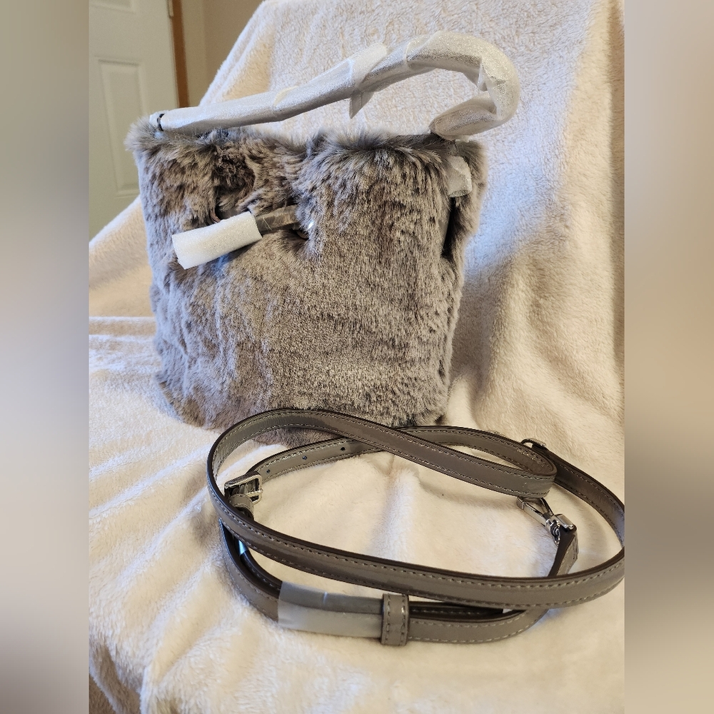 Kate Spade Eva Faux Fur Small Bucket Bag